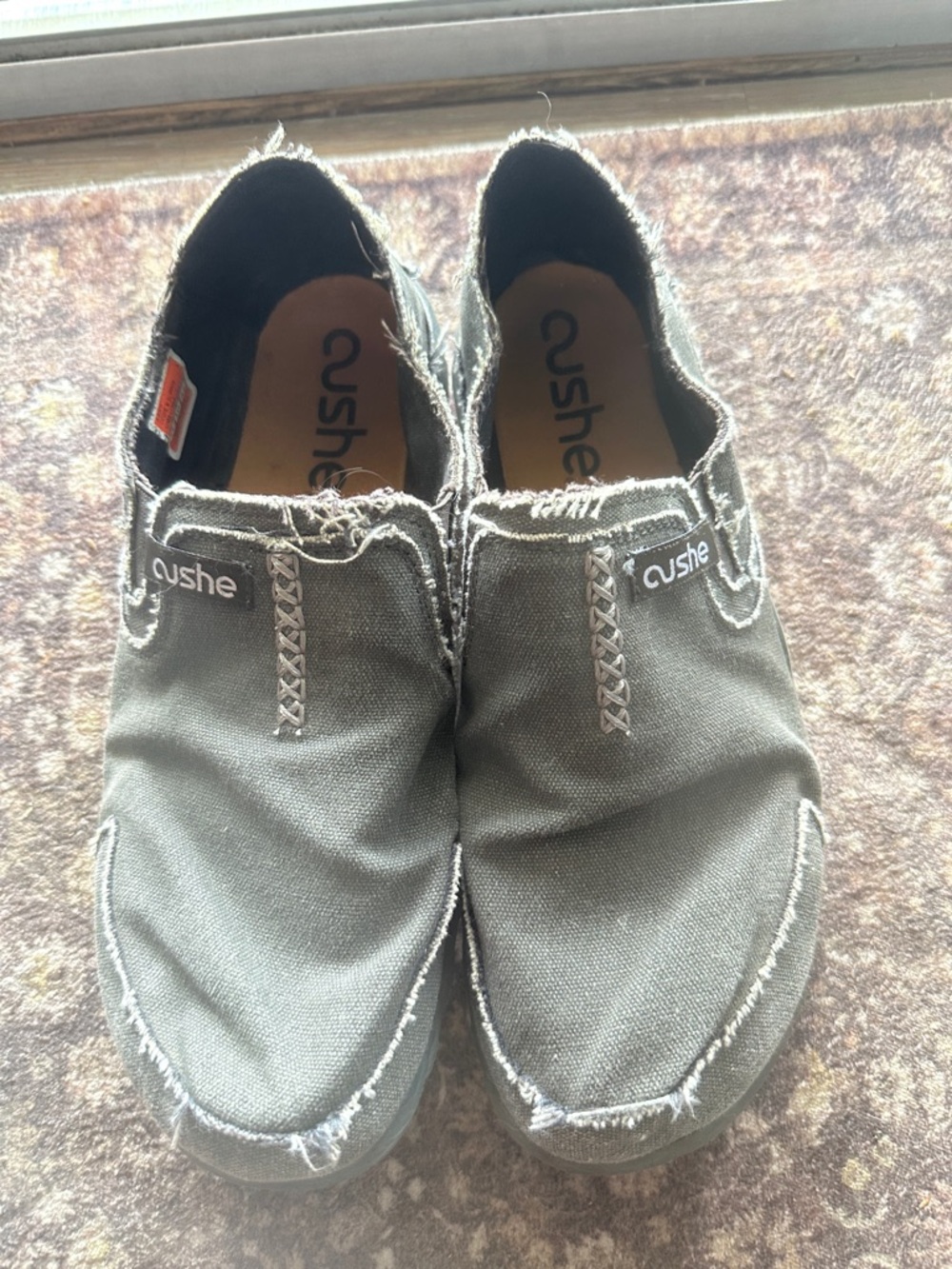 cushe Men's Slip-On Canvas Loafers in Olive